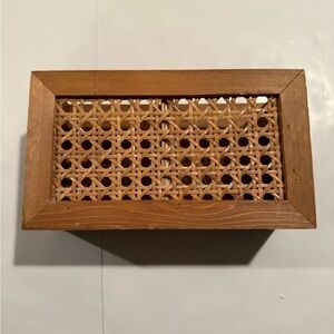 Woven Rattan Desk Organizer - Natural Brown